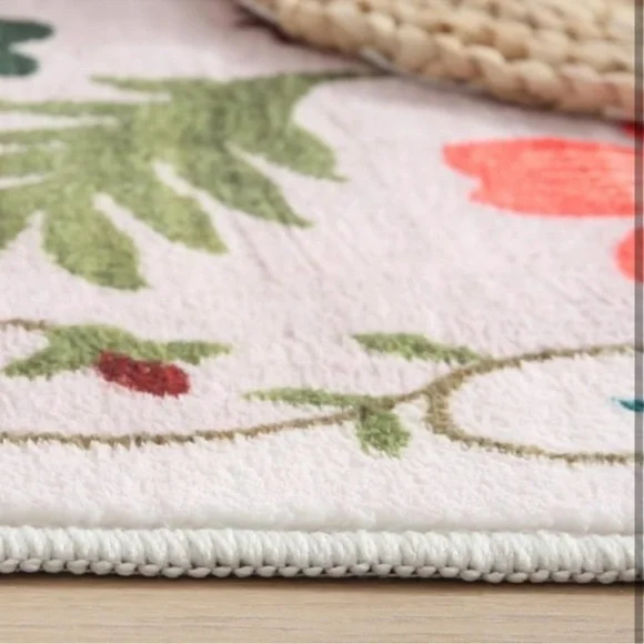 NEW White Floral Boho Vintage MulticolorArea Rug Carpet 5' x 7'